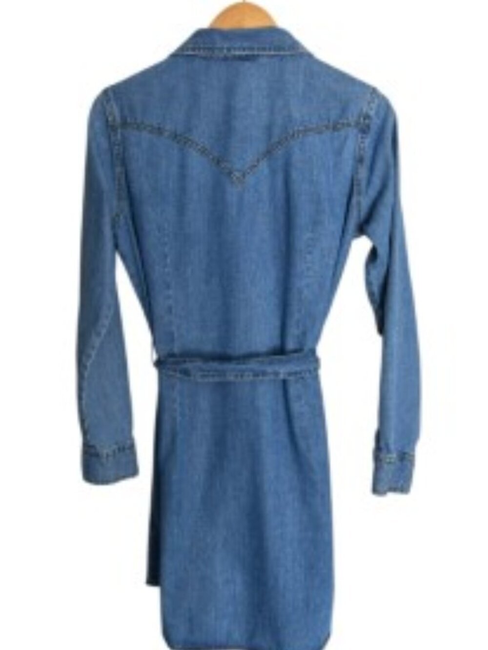 Wrangler Retro Classic Western Snap Denim Dress Medium - Picture 4 of 5